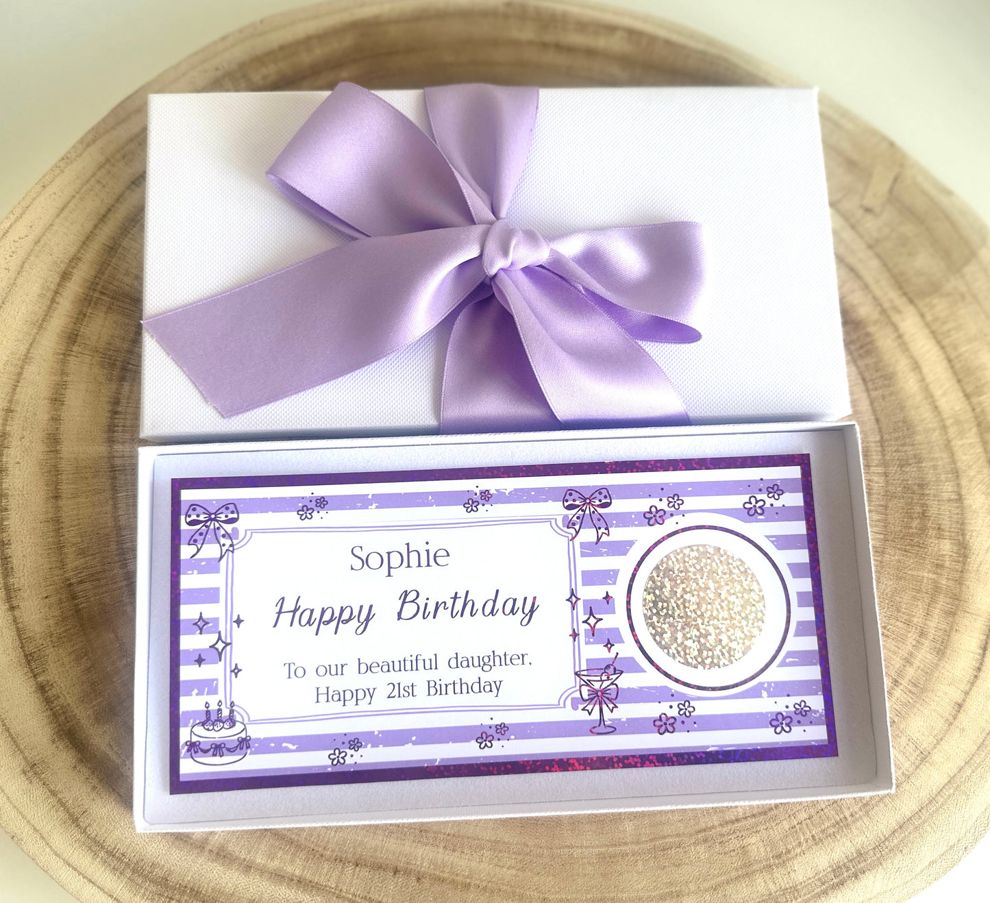 Personalised Birthday Gift Voucher for Her, Concert Ticket Reveal