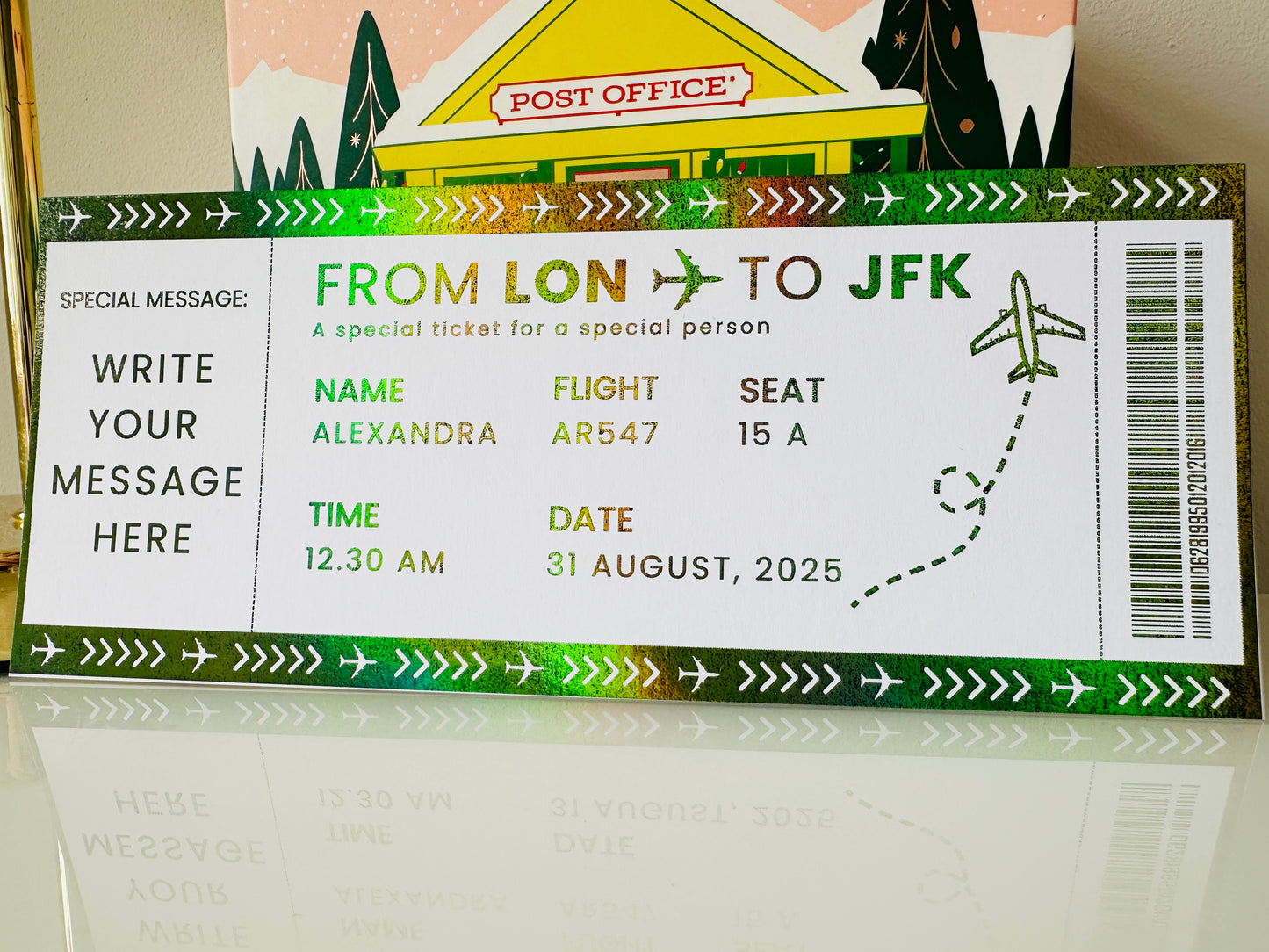 Weekend Away Reveal, Staycation with Itinerary Foil Ticket, Surprise Ticket Reveal