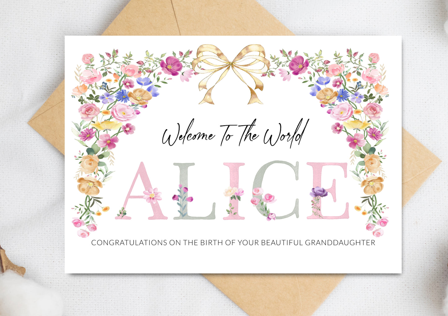 new baby arrival card