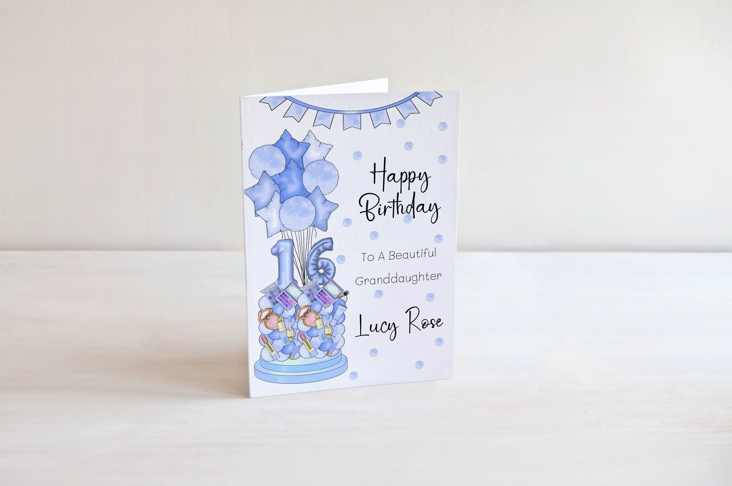 Personalised granddaughter 16th birthday cards