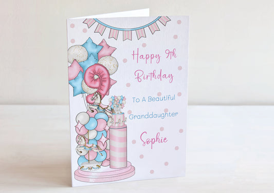 birthday card for girls 9th birthday