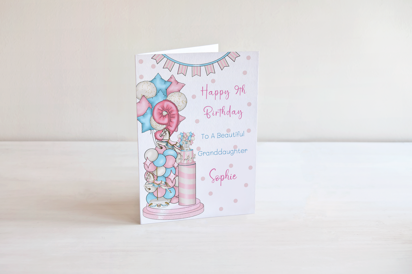 Carousel Birthday Card for Girls