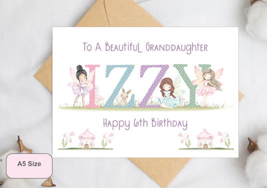 fairy birthday card for girls