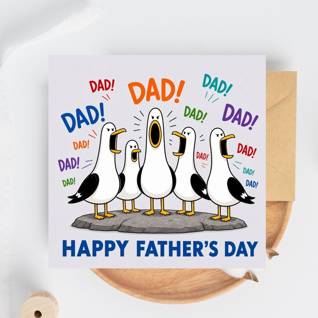 Seagulls Design Fathers Day Card