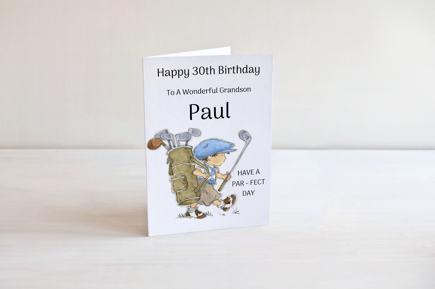 Golf Birthday Card for Grandson