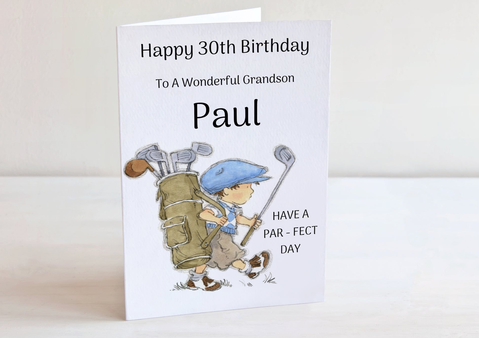golfer birthday card