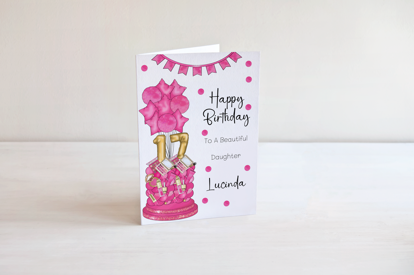 Personalised 17th Birthday Card for Daughter