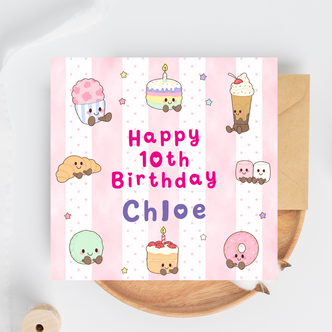 Plushie Birthday Card for Girls
