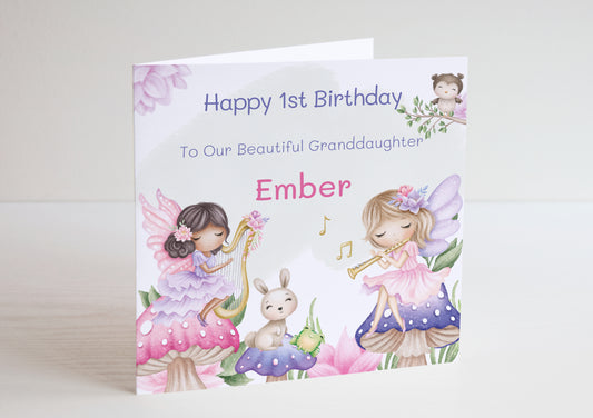 fairy princess birthday card