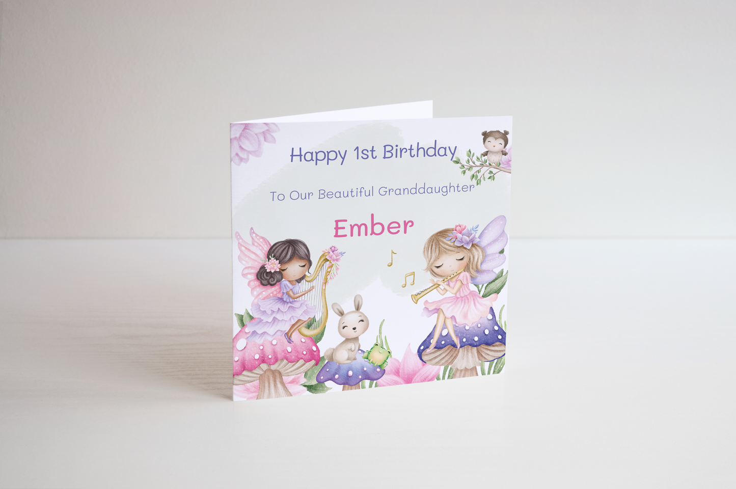 Fairy Birthday Card for Little Girl Personalised