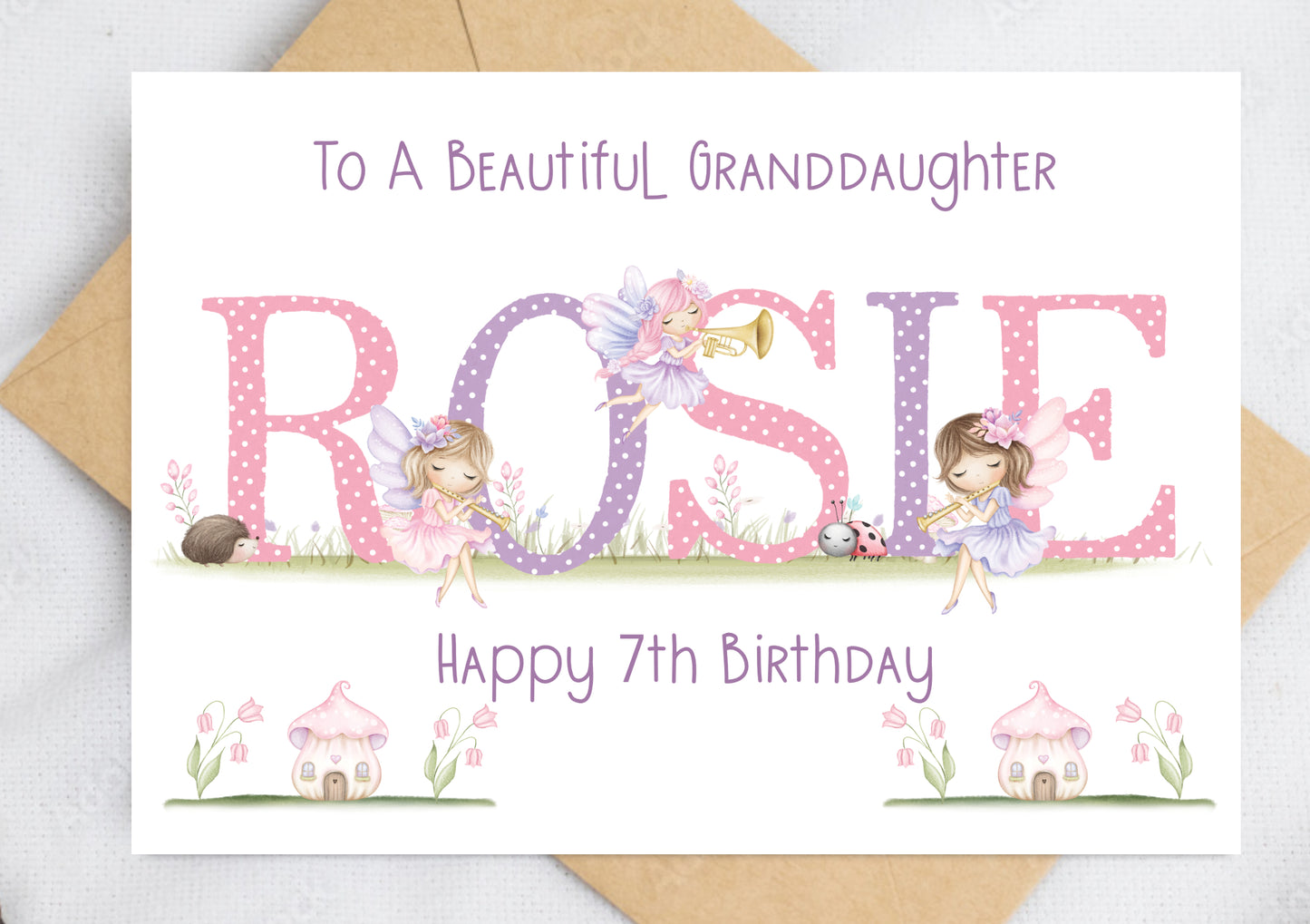 Fairy Princess Birthday Card for Girls