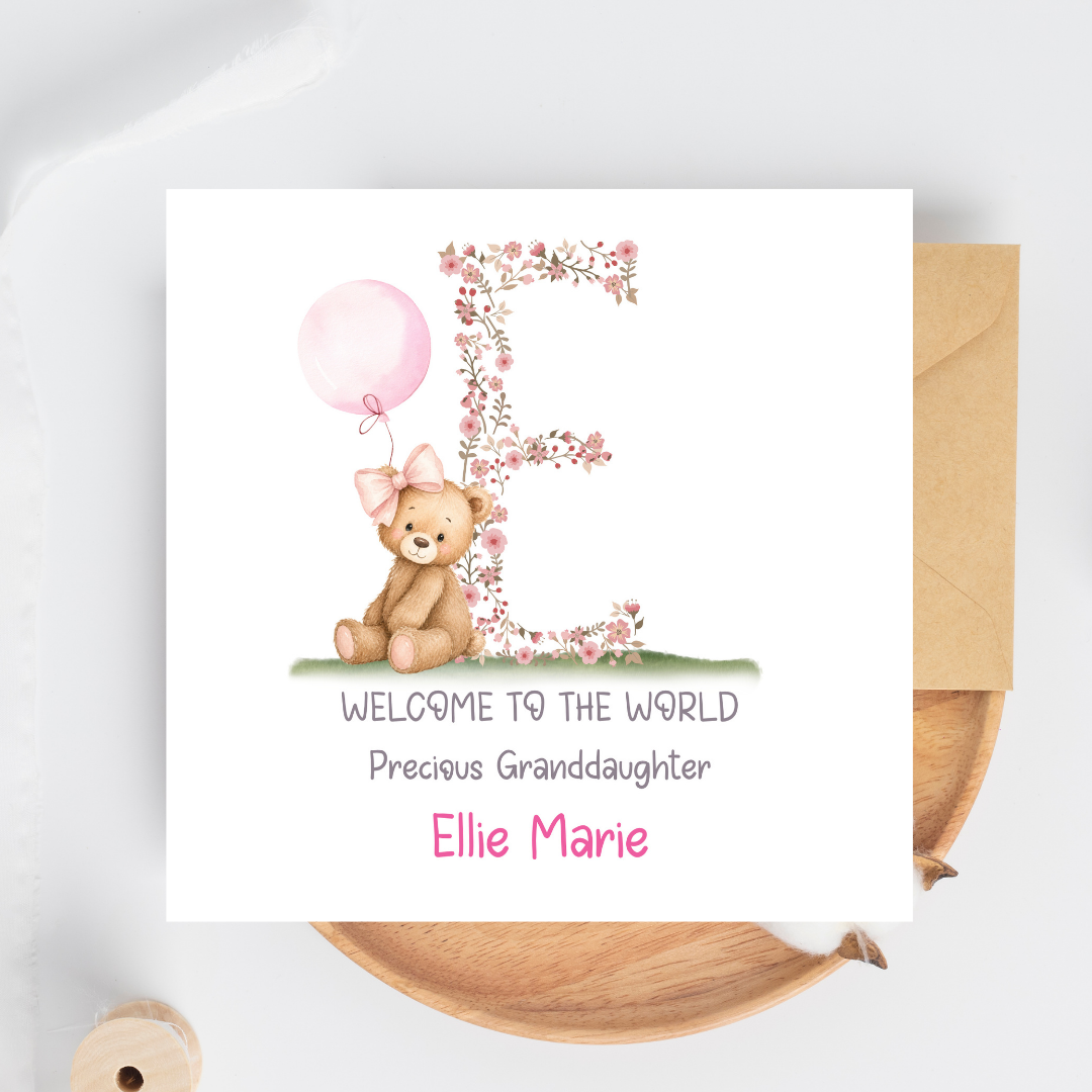Welcome to the world baby girl card