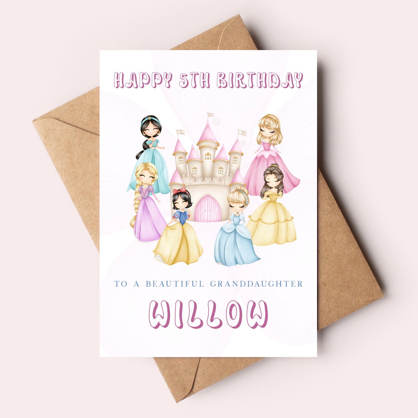 Personalised Princess Birthday Card