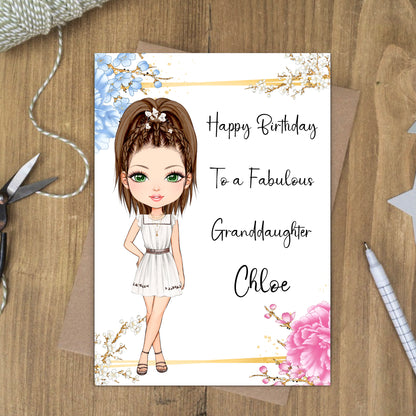 For the Glam Birthday Girl Personalised Card