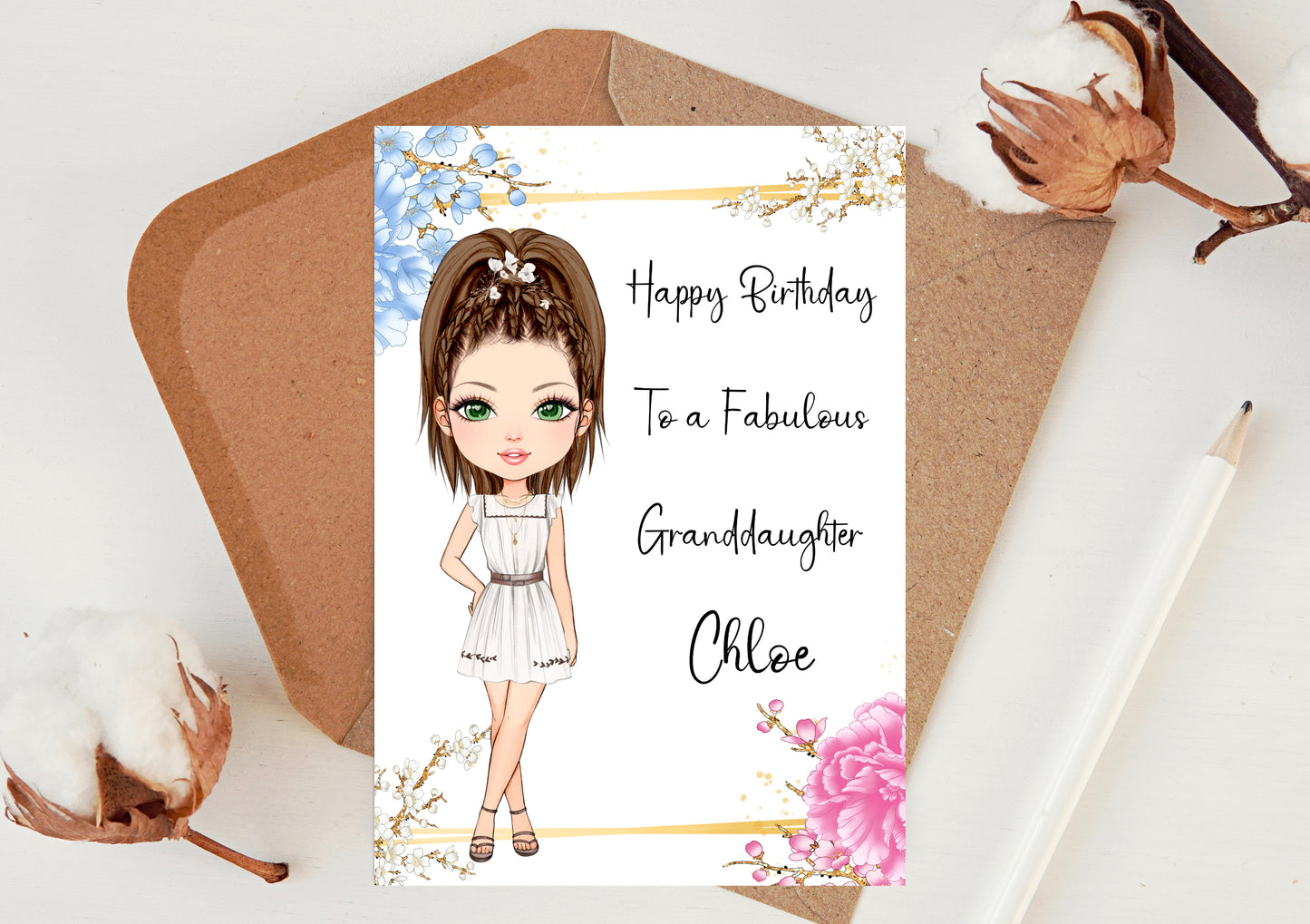 For the Glam Birthday Girl Personalised Card