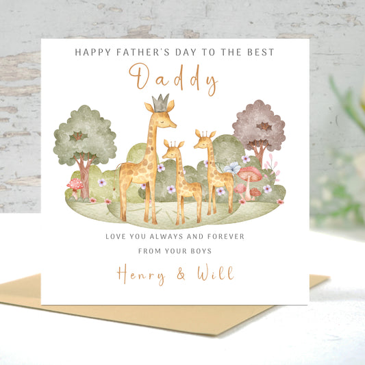 fathers day card from boys