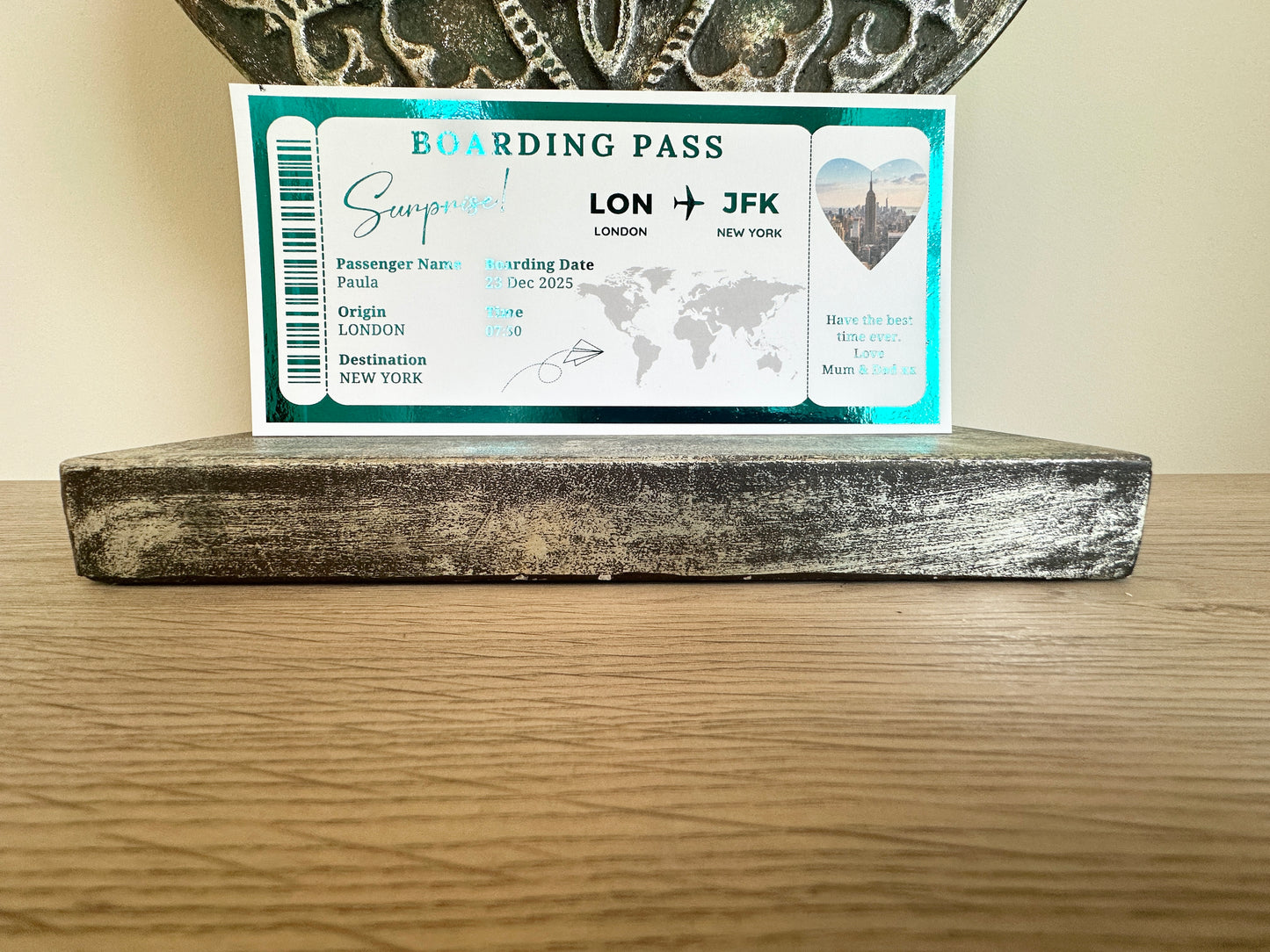 Personalised Fake Boarding Pass, Trip Getaway Surprise Gift Gift Him or Her