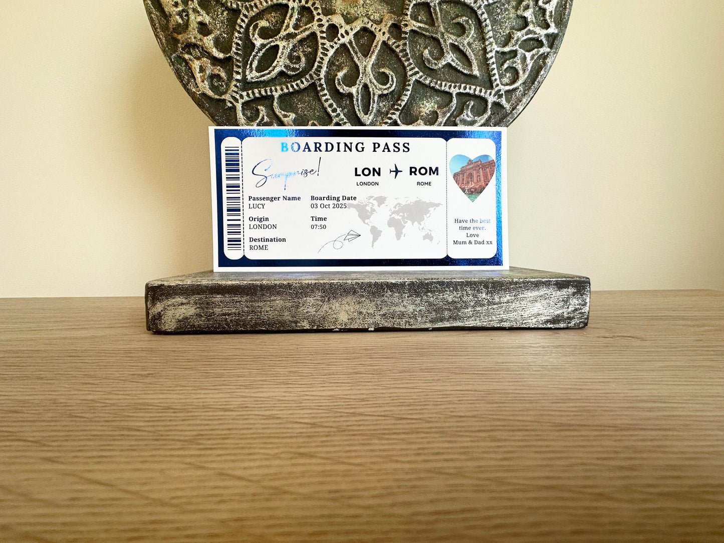 Destination Ticket Fake Boarding Pass, Trip Getaway Surprise Gift Gift Him or Her