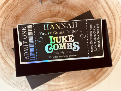 Personalised ticket event, Fake Ticket Gift,