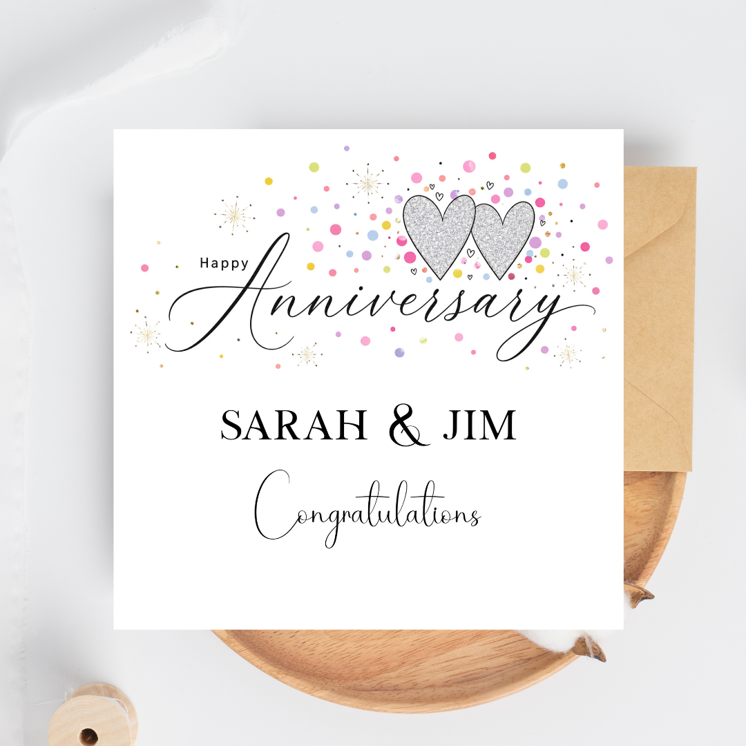 Personalised Anniversary Card for a Couple