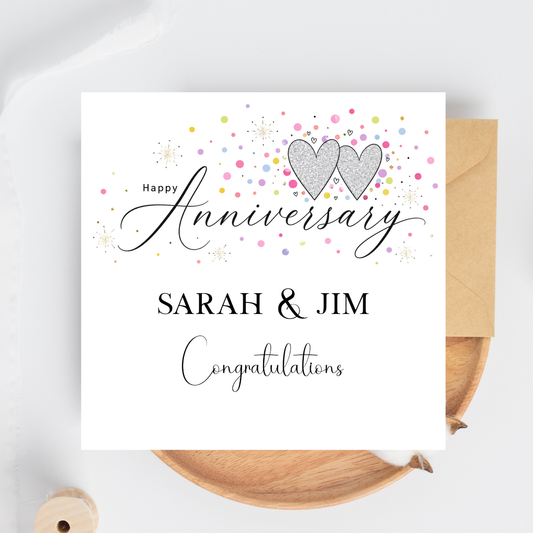 Personalised Anniversary Card for a Couple