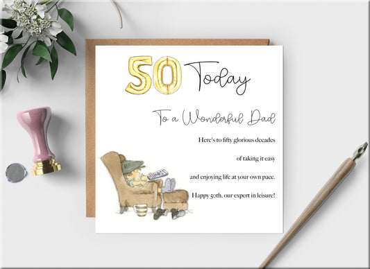 Best Pops Personalised Birthday Card