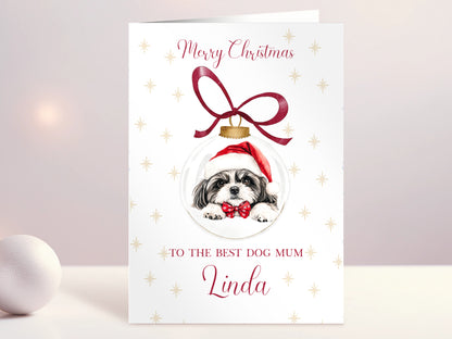 dog mum christmas card