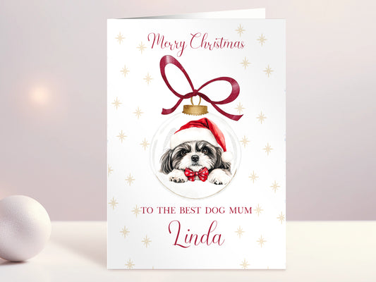 dog mum christmas card