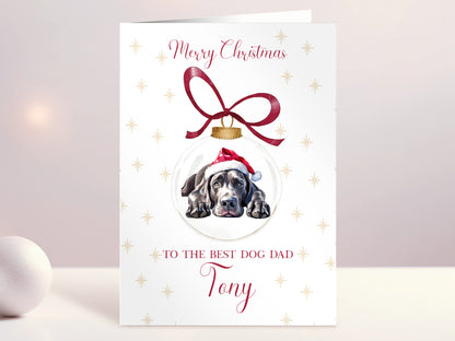 Dad Christmas Card from The Dog Personalised