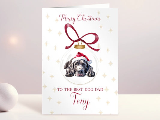 Dad Christmas Card from The Dog Personalised