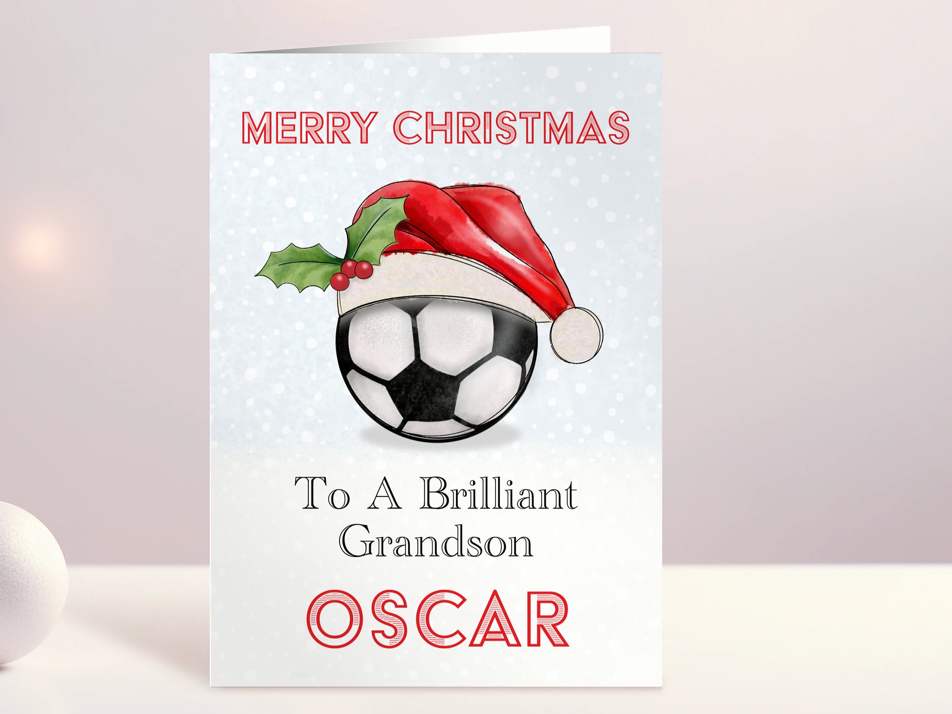 football chrsitmas card
