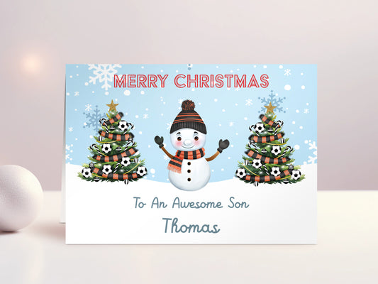 football christmas card
