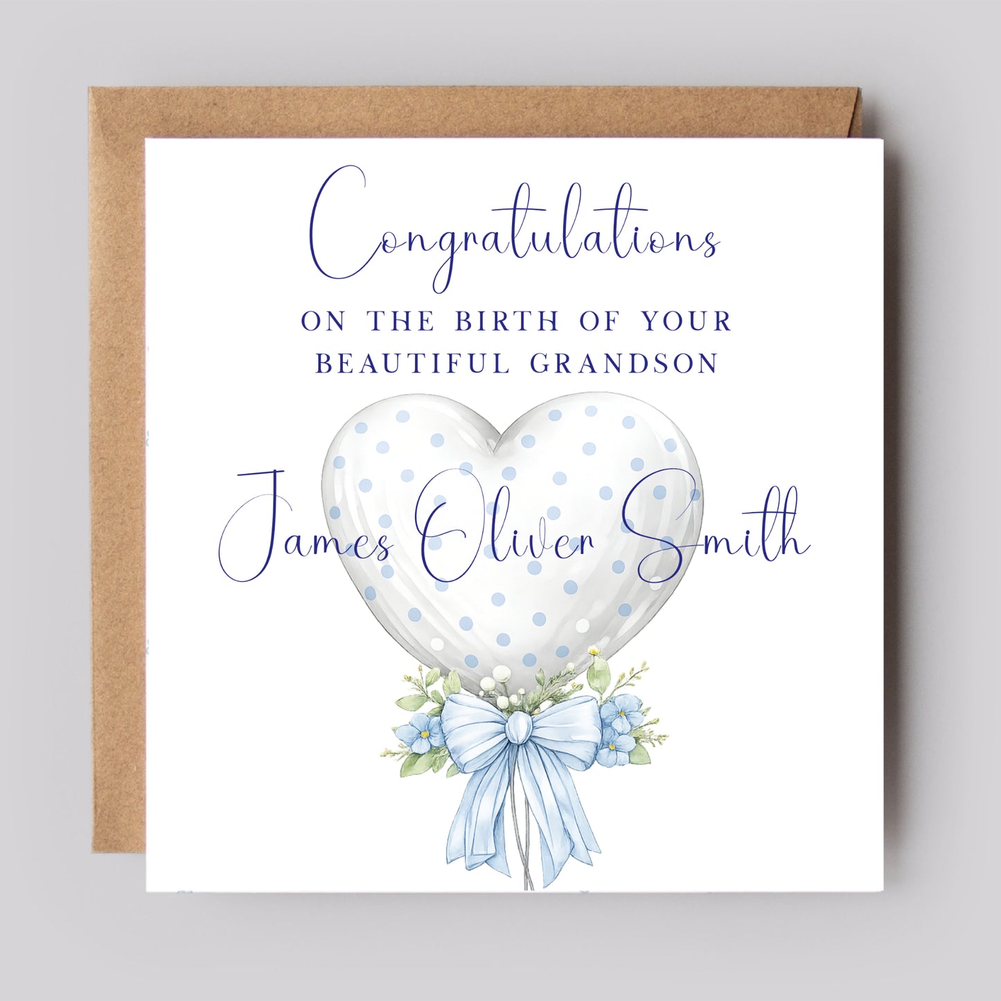New Baby Boy Card Personalised