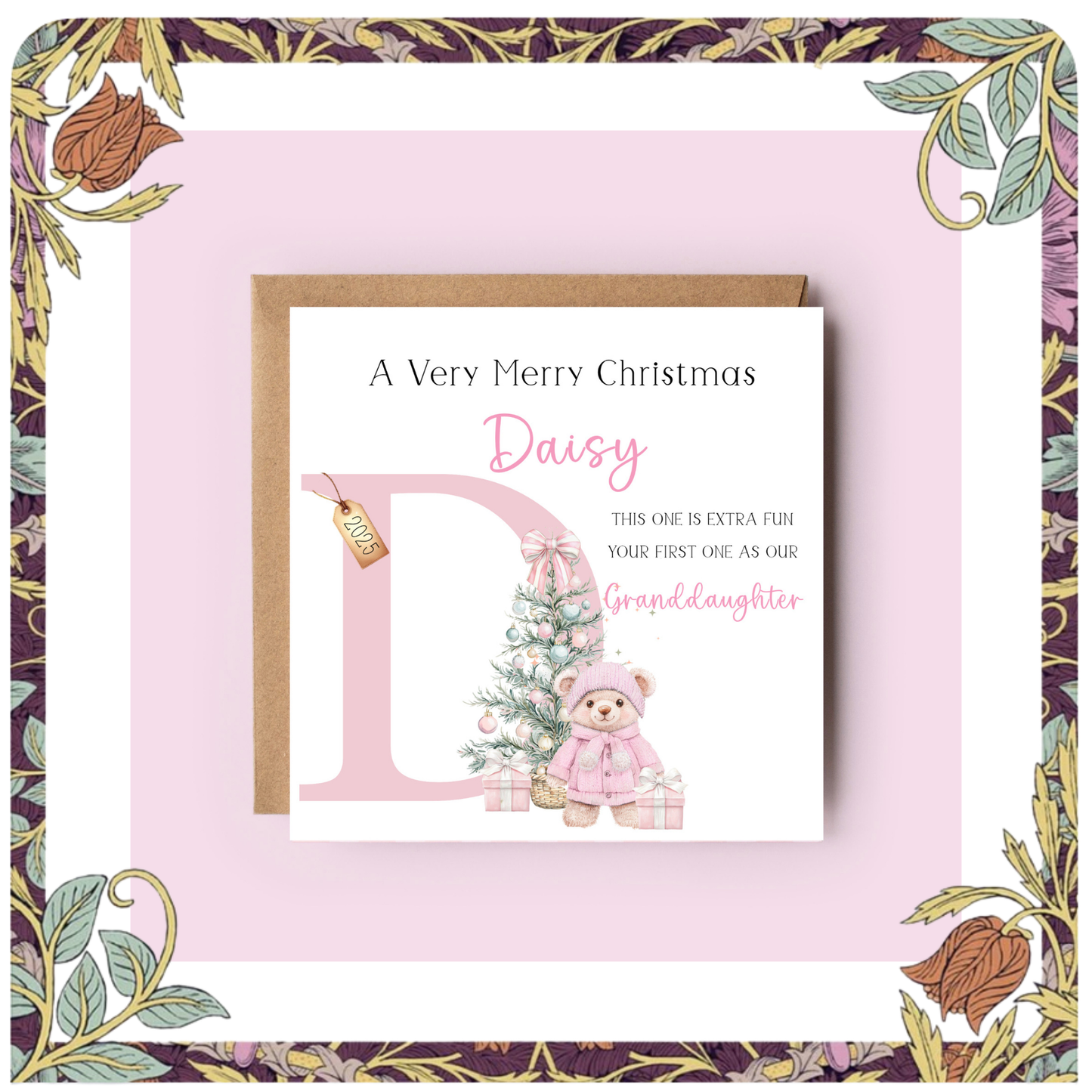 Christmas Card for Granddaughter, Little Girl