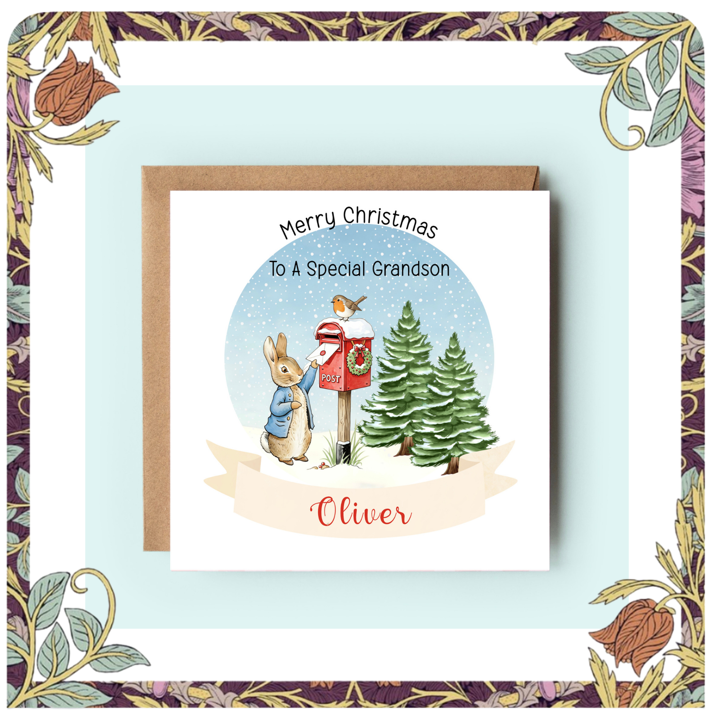 Peter rabbit christmas card
