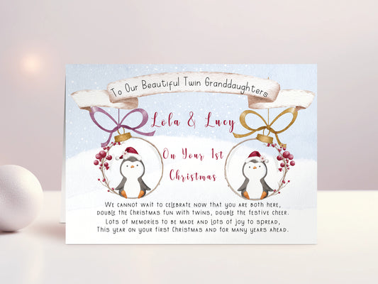 twins christmas card
